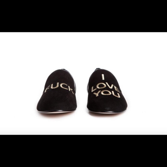 NEW Mara & Mine F*CK I LOVE YOU slippers size 10 - Picture 2 of 3